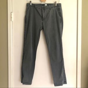 GAP Grey Girlfriend Chino Twill Stripe Khakis